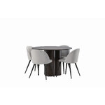 Round dining set (olivia, velvet)