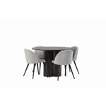 Round dining set (olivia, velvet)