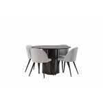 Round dining set (olivia, velvet)