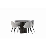 Round dining set (olivia, velvet)