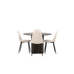 Round dining set (olivia, polar)