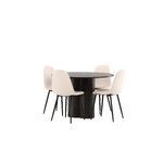 Round dining set (olivia, polar)