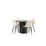 Round dining set (olivia, polar)