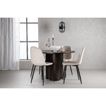 Round dining set (olivia, polar)