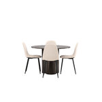 Round dining set (olivia, polar)