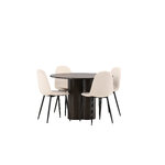 Round dining set (olivia, polar)