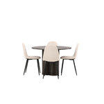 Round dining set (olivia, polar)