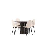 Round dining set (olivia, polar)