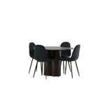 Round dining set (olivia, polar)