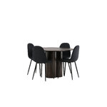 Round dining set (olivia, polar)