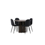 Round dining set (olivia, polar)