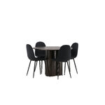 Round dining set (olivia, polar)