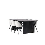 Rectangular dining set (vail, velvet)