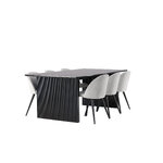 Rectangular dining set (vail, velvet)