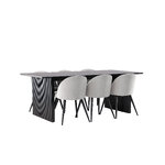 Rectangular dining set (vail, velvet)