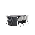 Rectangular dining set (vail, velvet)