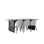 Rectangular dining set (vail, velvet)