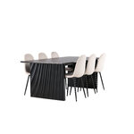 Rectangular dining set (vail, polar)