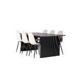 Rectangular dining set (vail, polar)