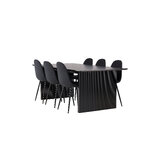 Rectangular dining set (vail, polar)