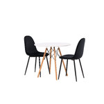 Round dining set (danburi, polar)