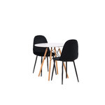 Round dining set (danburi, polar)