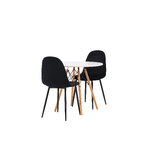 Round dining set (danburi, polar)