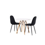 Round dining set (danburi, polar)