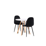 Round dining set (danburi, polar)