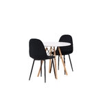 Round dining set (danburi, polar)