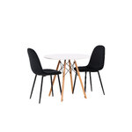 Round dining set (danburi, polar)