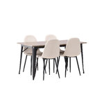 Rectangular dining set (tempe, polar)