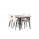 Rectangular dining set (tempe, polar)