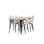 Rectangular dining set (tempe, polar)