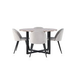 Round dining set (durango, velvet)