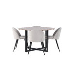 Round dining set (durango, velvet)