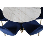 Round dining set (estelle, polar)