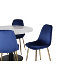 Round dining set (estelle, polar)