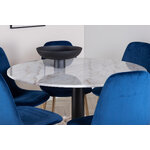 Round dining set (estelle, polar)