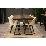 Rectangular dining set (jakarta, velvet)