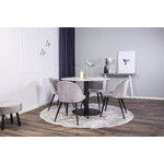 Round dining set (razzia, velvet)