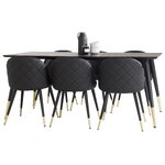 Rectangular dining set (dip, velvet)