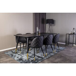 Rectangular dining set (dip, velvet)