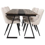 Rectangular dining set (jakarta, velvet deluxe)