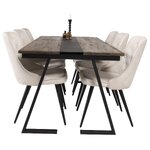 Rectangular dining set (jakarta, velvet deluxe)