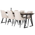 Rectangular dining set (jakarta, velvet deluxe)