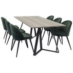 Rectangular dining set (marina, velvet)