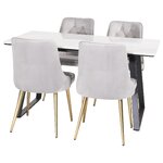 Rectangular dining set (estelle, velvet deluxe)