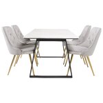 Rectangular dining set (estelle, velvet deluxe)