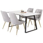 Rectangular dining set (estelle, velvet deluxe)